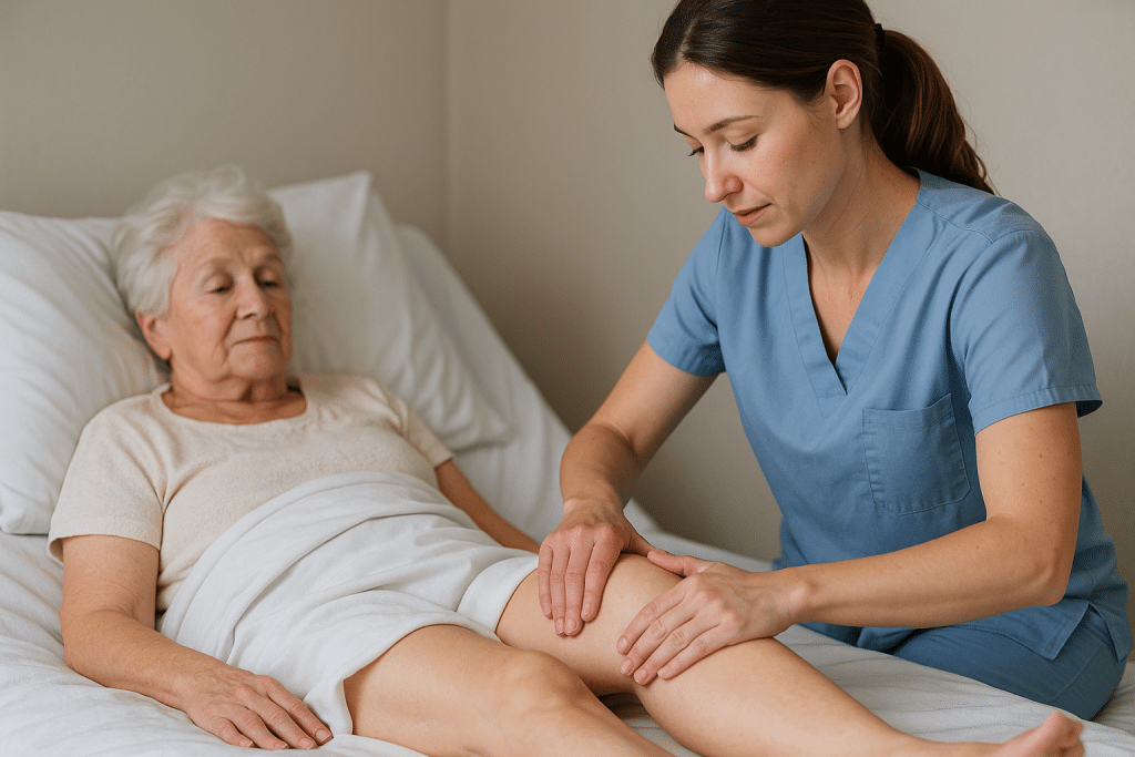 Fisioterapia para pacientes postrados en cama
