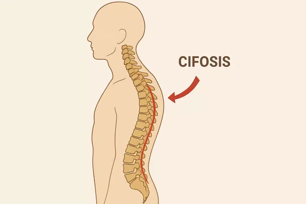 dibujo para ilustrar persona cifosis