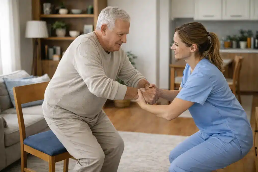 Reeducación de transferencias en fisioterapia para adulto mayor