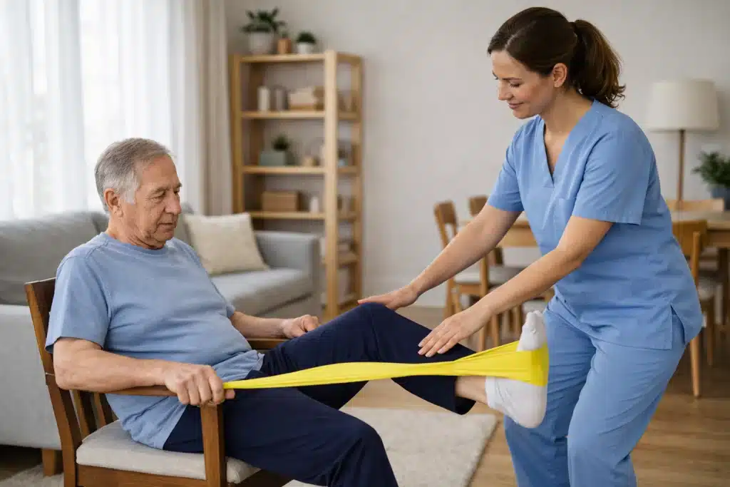 Ejercicio de fuerza para la sarcopenia en personas mayores con fisioterapia